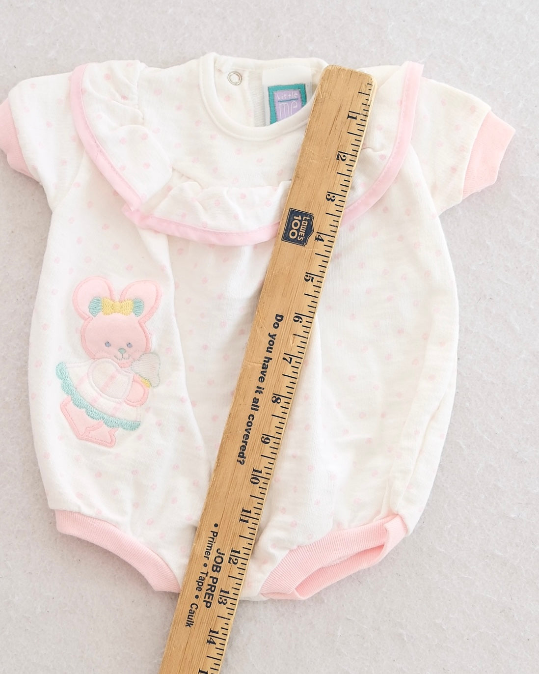 Vintage Little Me Pink Dot Bunny Ice Cream Baby Romper: 3m?