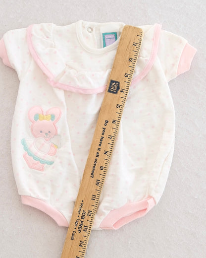 Vintage Little Me Pink Dot Bunny Ice Cream Baby Romper: 3m?
