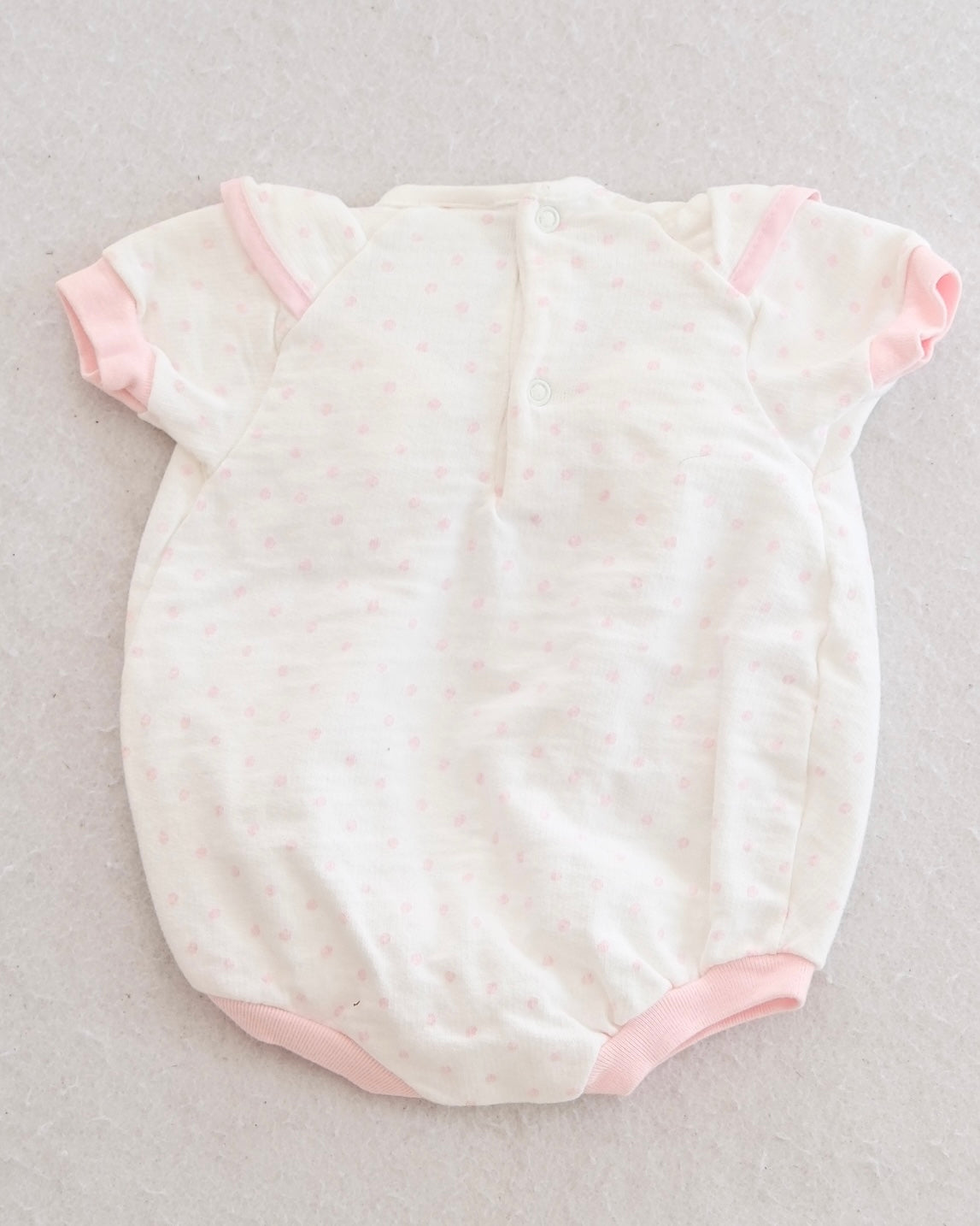 Vintage Little Me Pink Dot Bunny Ice Cream Baby Romper: 3m?