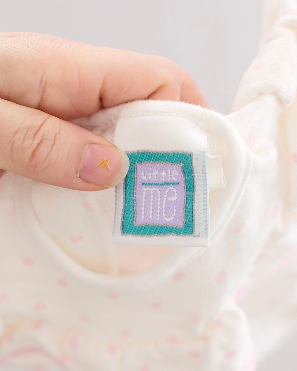 Vintage Little Me Pink Dot Bunny Ice Cream Baby Romper: 3m?