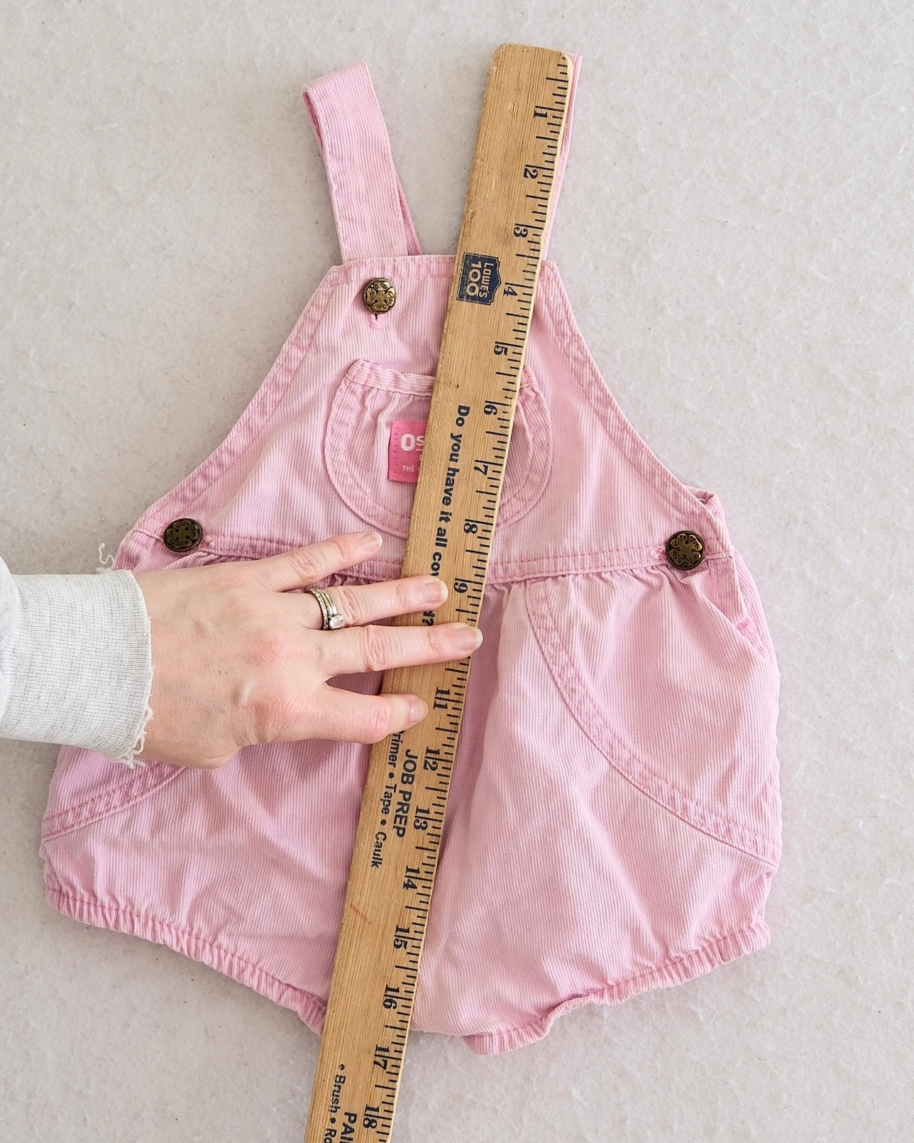Vintage OshKosh B'Gosh Pink Ice Cream Patch Baby Bubble Shortall: 18 Months
