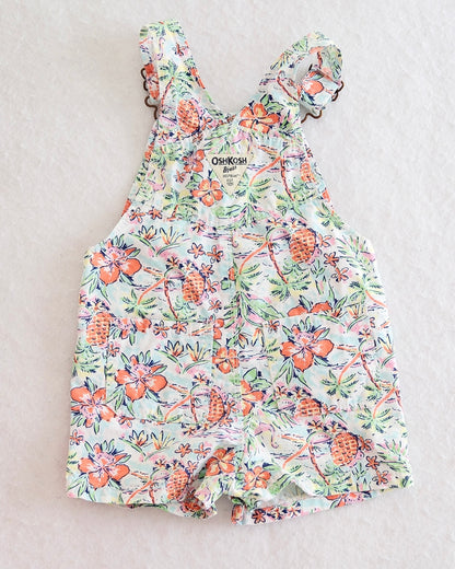 2010s OshKosh B'Gosh Tropical Print Shortalls: 24m