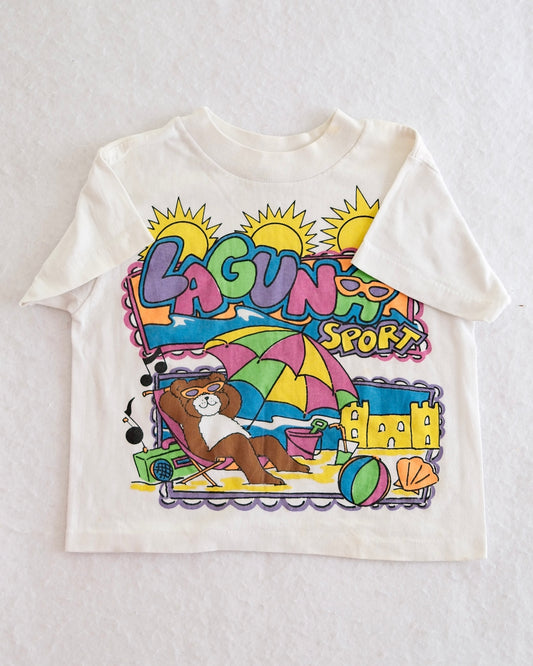 Vintage Kids' "Laguna Sport" Beach Bear Surf Graphic Tee: 5T?