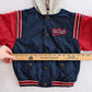 Vintage OshKosh B’gosh Red & Navy Hooded Varsity Jacket: 7y