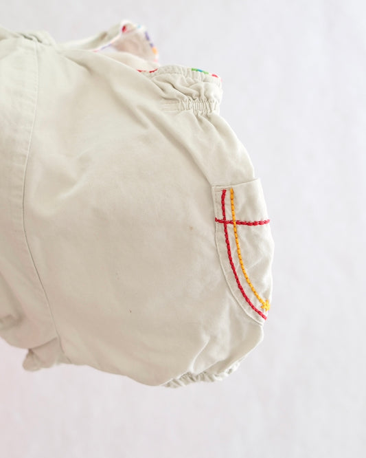 Y2K Children's Place Baby Butterfly Embroidered Romper: 6-9 Months