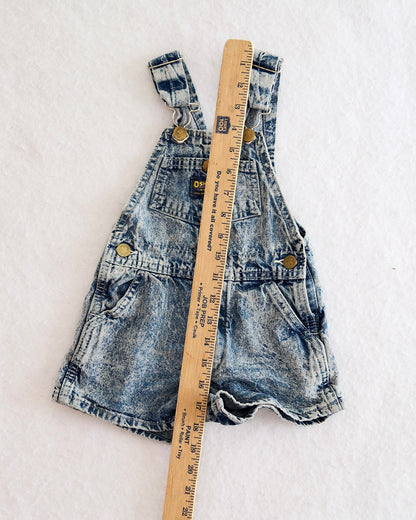 Vintage OshKosh B'Gosh Kids' Acid Wash Denim Shortalls: