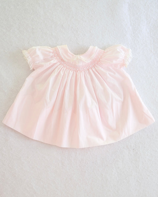 Vintage Feltman Bros Pink Smocked Heirloom Baby Dress: 9m?