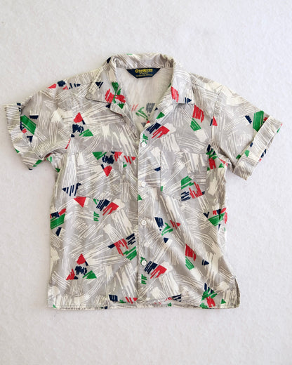 Vintage OshKosh + OP Surf Print Kids Button-Up Shirt Bundle: 8/10y?