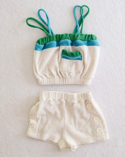 Vintage Carter's Terry Cloth Cropped Top Set: 5T/3T fit