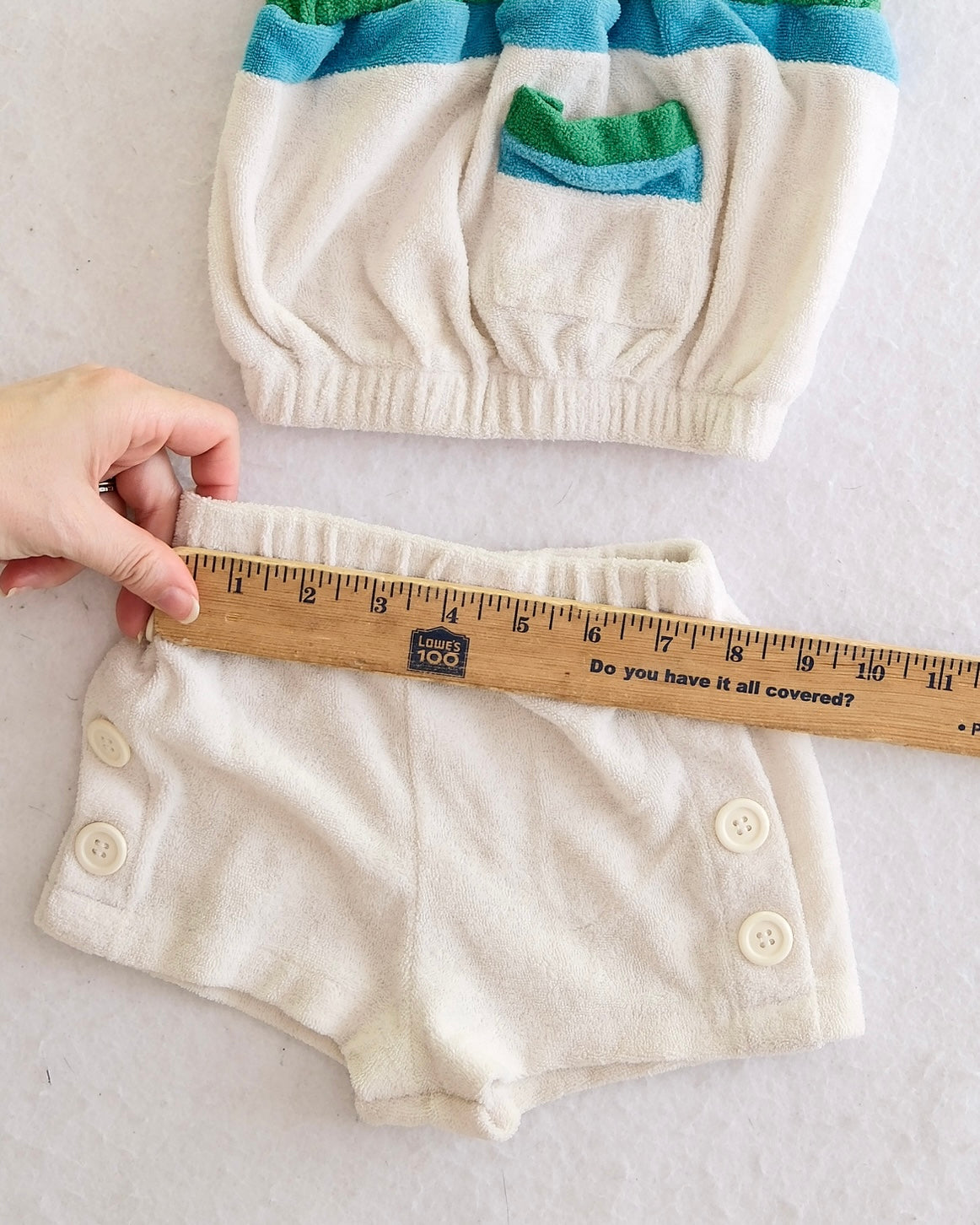Vintage Carter's Terry Cloth Cropped Top Set: 5T/3T fit