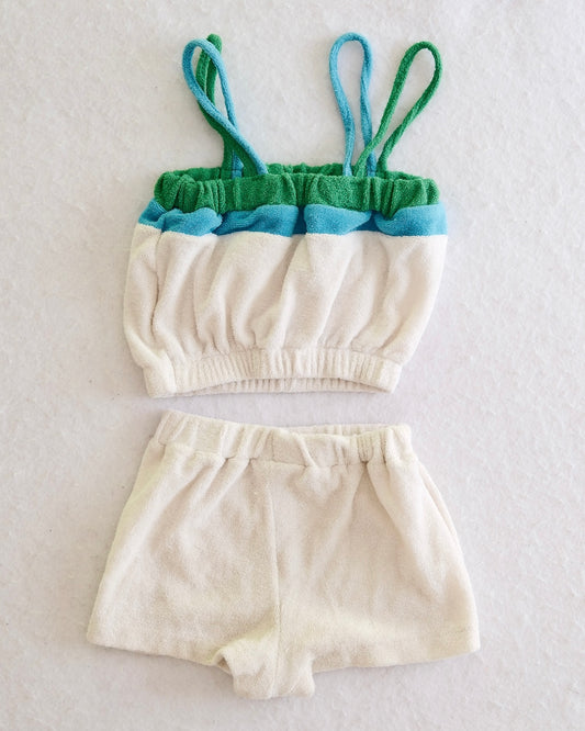 Vintage Carter's Terry Cloth Cropped Top Set: 5T/3T fit