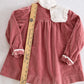 Vintage Cacharel Dusty Pink Velvet Toddler Dress: Size 4