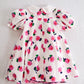 Vintage Bryan Pink and White Floral Twirly Dress: 4T