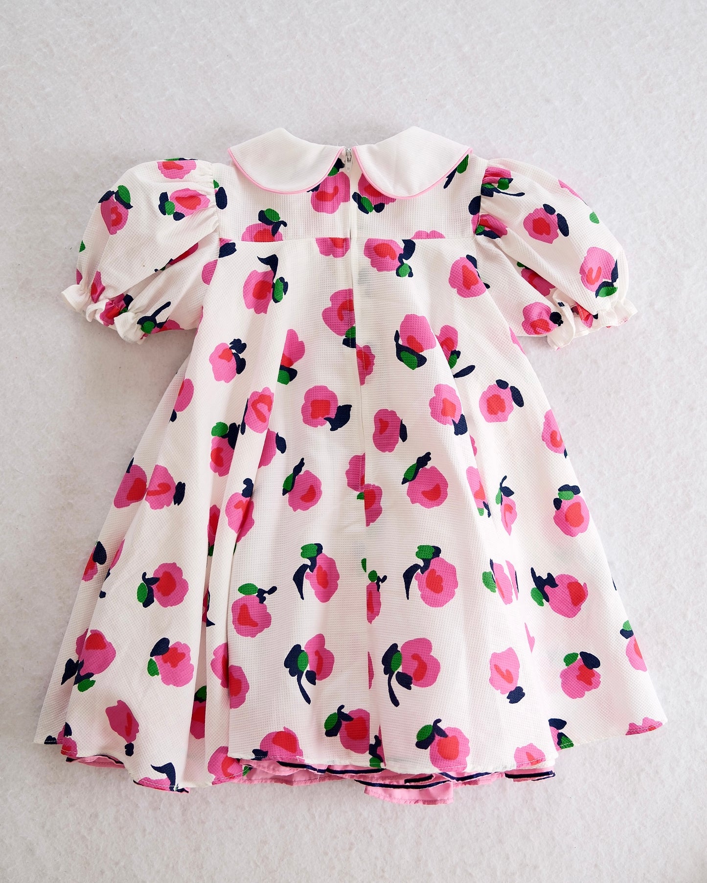 Vintage Bryan Pink and White Floral Twirly Dress: 4T