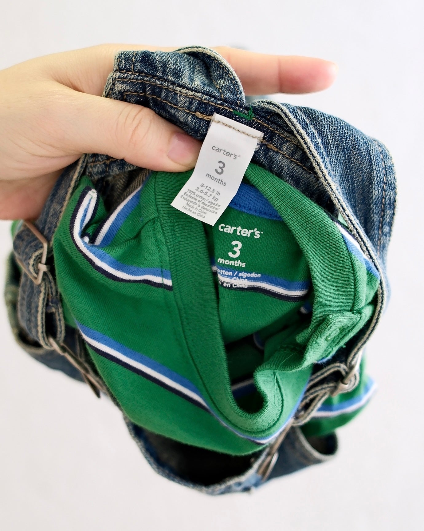Y2K Carter's Sailboat Turtle Denim Overalls Set: 3m/12m fit