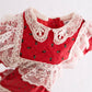 Vintage Bryan Red Lace Prairie Toddler Dress: 3T