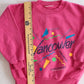 Vintage Vancouver Pink Graphic Kids Sweatshirt: 6/7y?