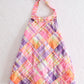 Vintage Janie & Jack Pastel Plaid Halter Toddler Dress: 12/18m