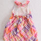 Vintage Janie & Jack Pastel Plaid Halter Toddler Dress: 12/18m