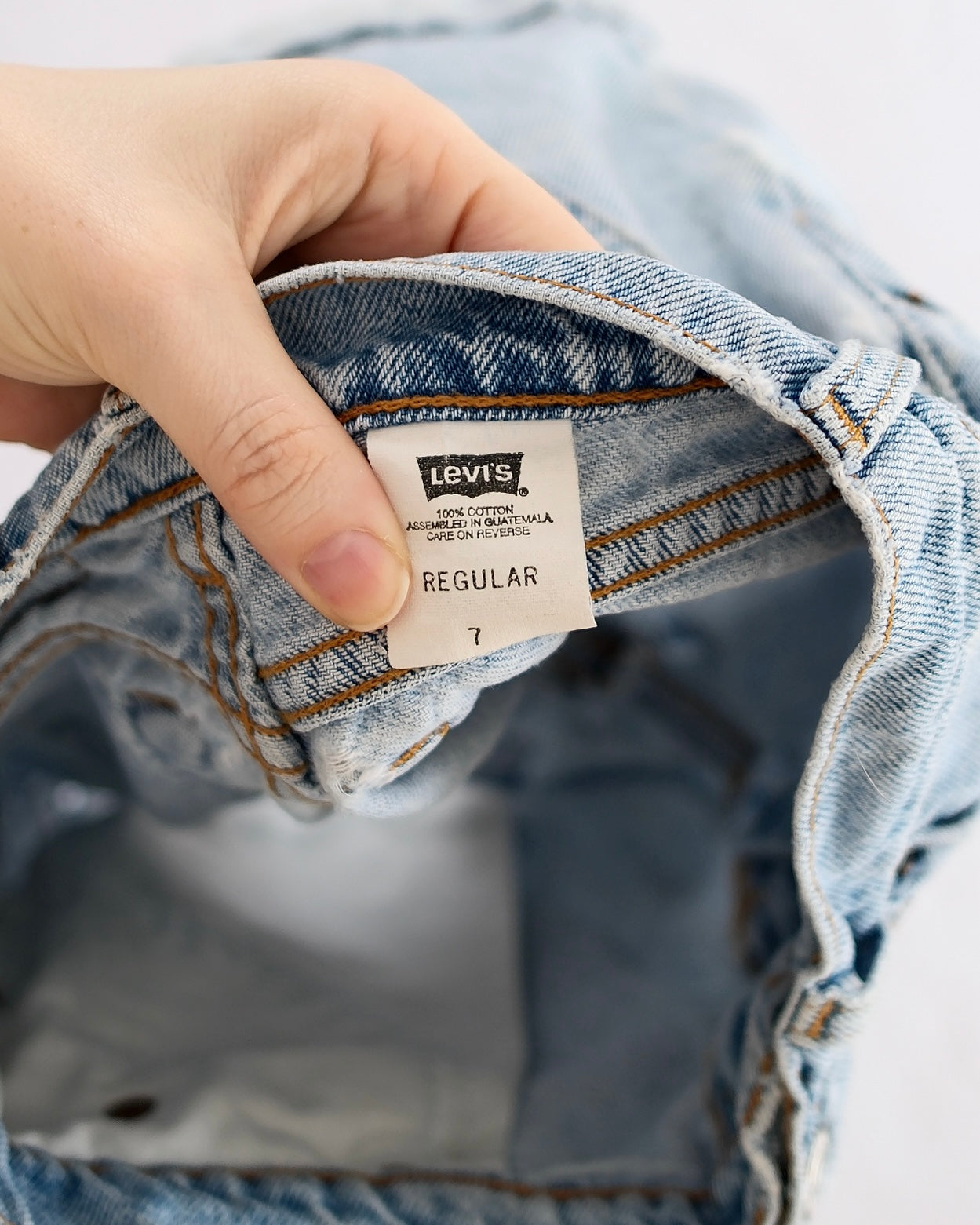 Vintage Levi’s Light Wash Denim Kids Shorts: 7y