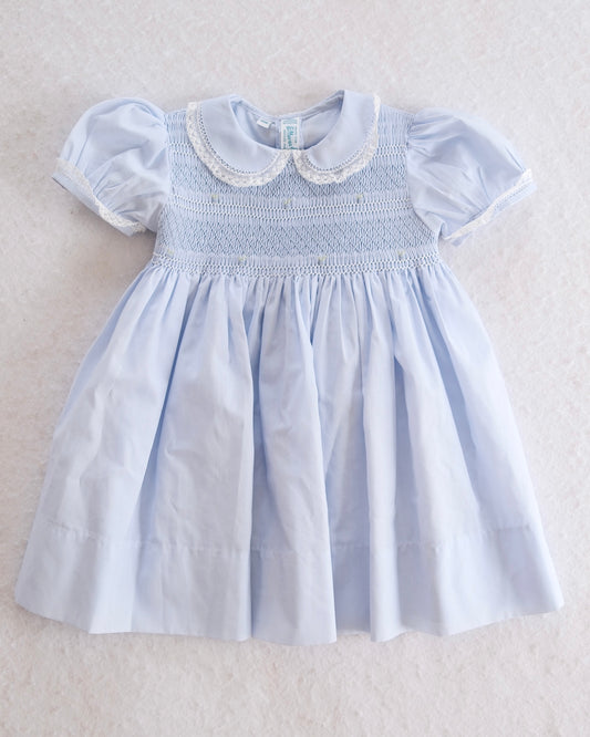 Heirloom Feltman Bros Smocked Baby Dress with Peter Pan Collar: 12m