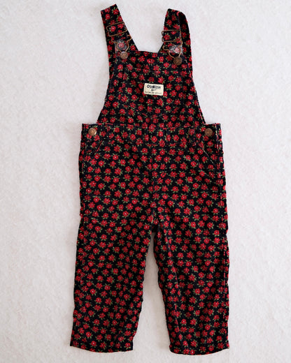2010s OshKosh Floral Corduroy Baby Overalls: 18m