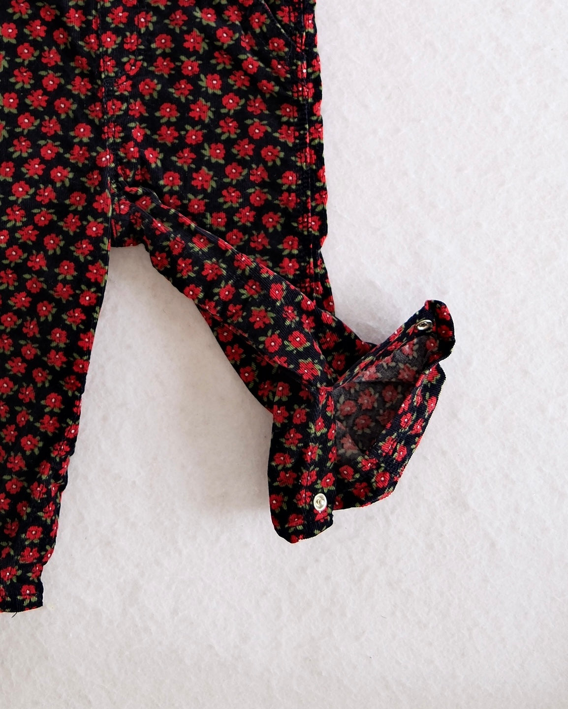 2010s OshKosh Floral Corduroy Baby Overalls: 18m