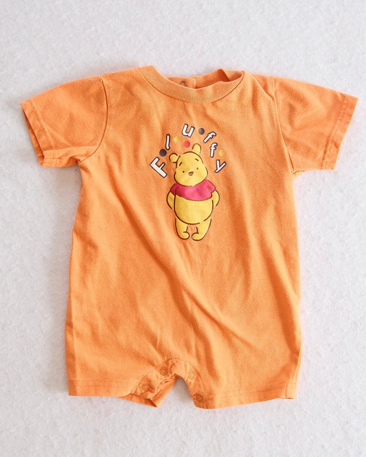 Y2K Disney Winnie the Pooh Orange Baby Romper: 12 Months