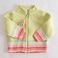 Vintage Gymboree Petite Fleur Green Zip-Up Knit Toddler Cardigan: 2T