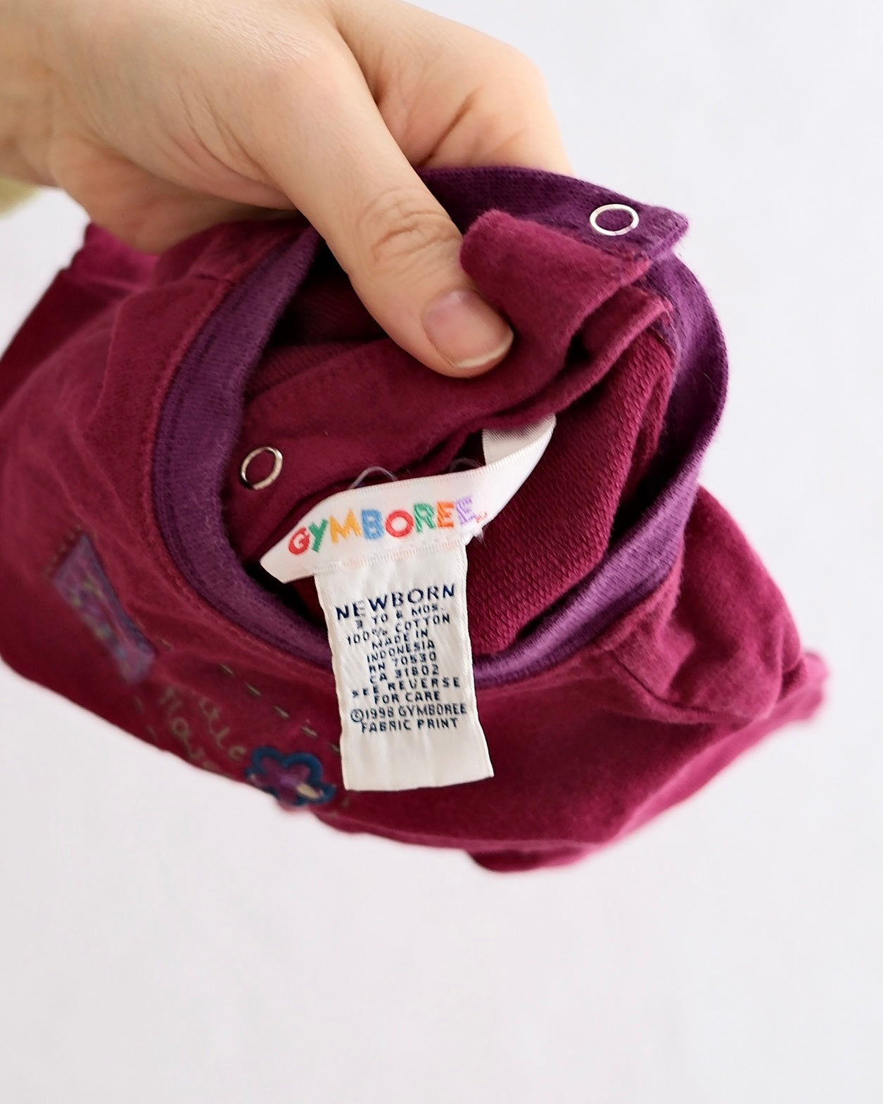 Vintage Gymboree Autumn Florals Burgundy Baby Dress: 3-6m