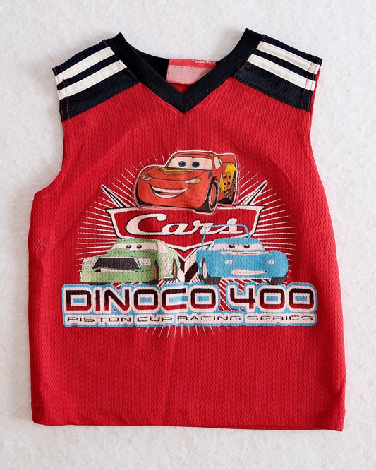 Y2K Disney Pixar Cars DinoCo 400 Red Toddler Tank: 4T?