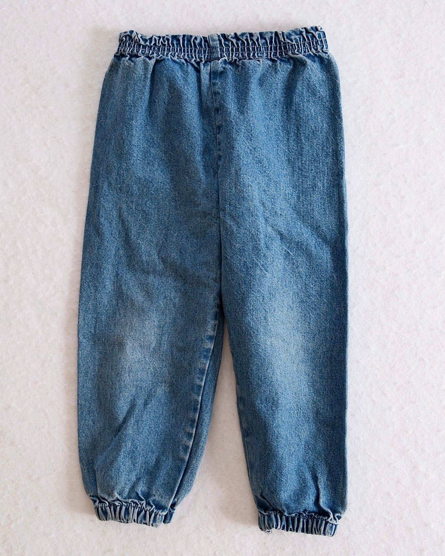 Vintage Toddler Elastic Waist Denim Jogger Pants: 3T