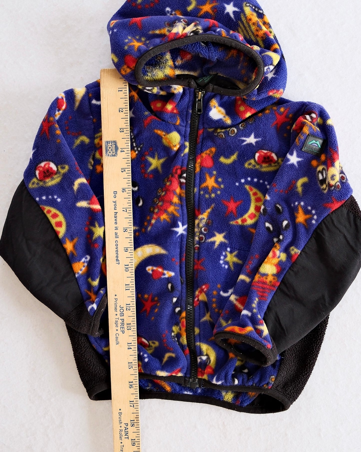Vintage Molehill Mountain Space Print Fleece Hooded Jacket Toddler Coat: 4/5T
