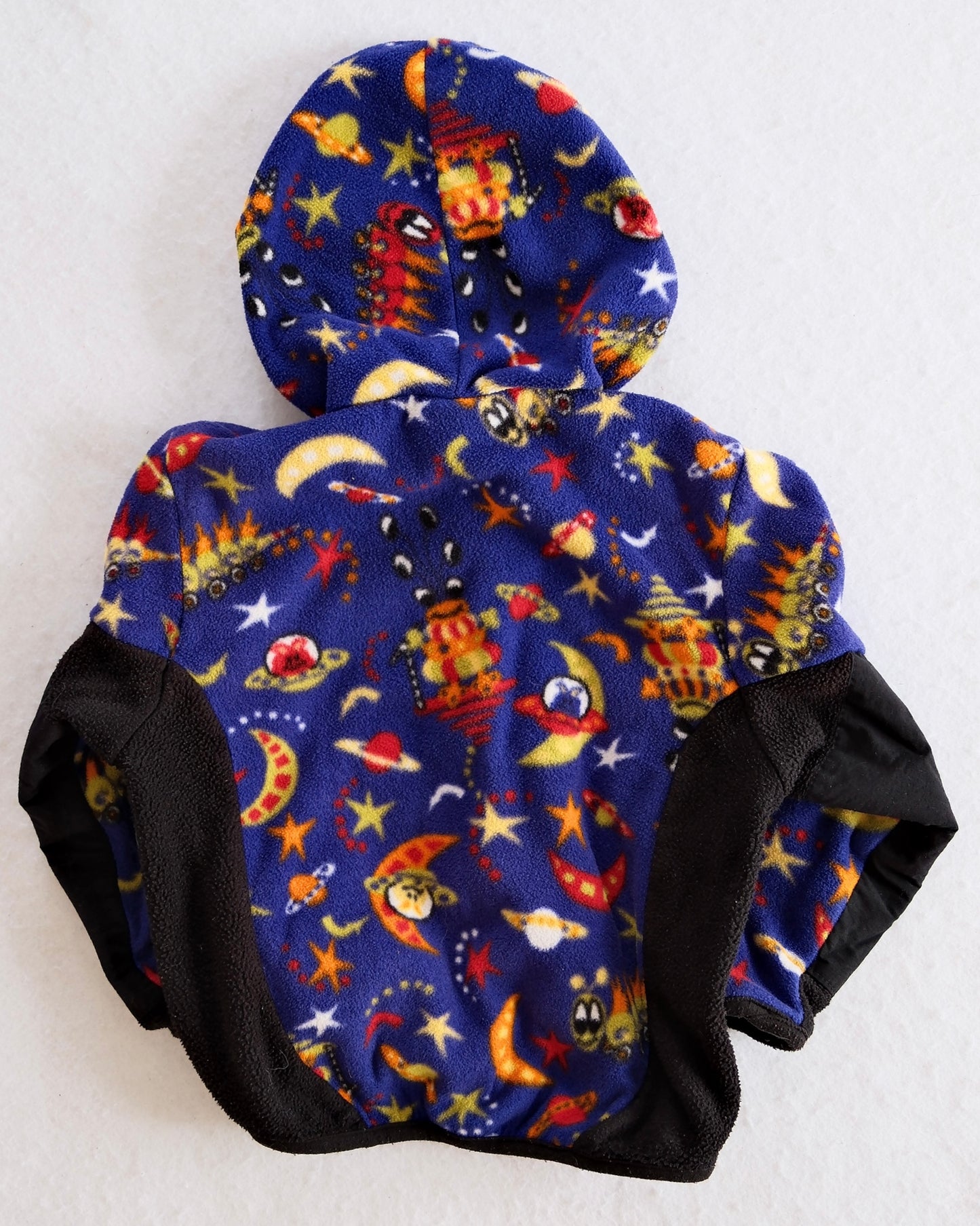 Vintage Molehill Mountain Space Print Fleece Hooded Jacket Toddler Coat: 4/5T