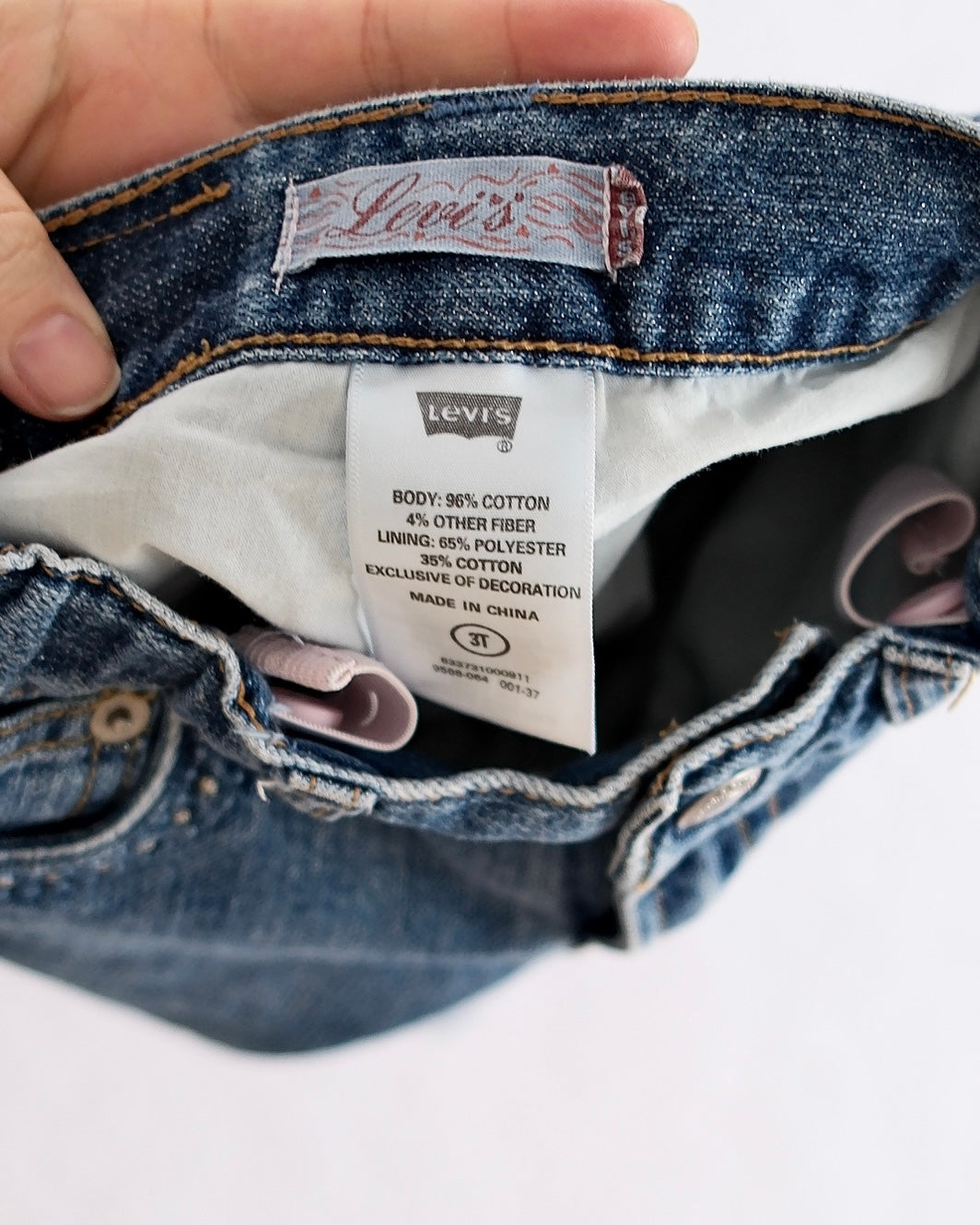 Y2K Levi’s Glittery Embroidered Back Pocket Toddler Jeans: 3T