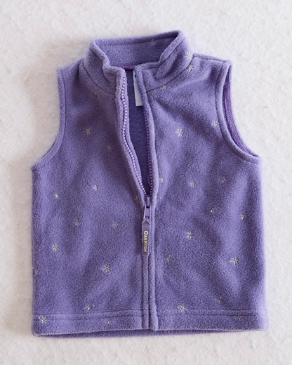 Vintage OshKosh B’Gosh Lavender Fleece Toddler Vest: 12m - Yellow Clover Vintage Kids Clothes