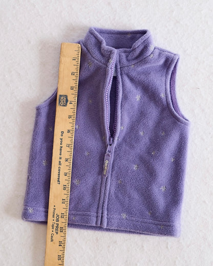 Vintage OshKosh B’Gosh Lavender Fleece Toddler Vest: 12m - Yellow Clover Vintage Kids Clothes