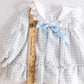 Vintage Haddad Brothers Blue Plaid Sailor Collar Toddler Dress: 24m