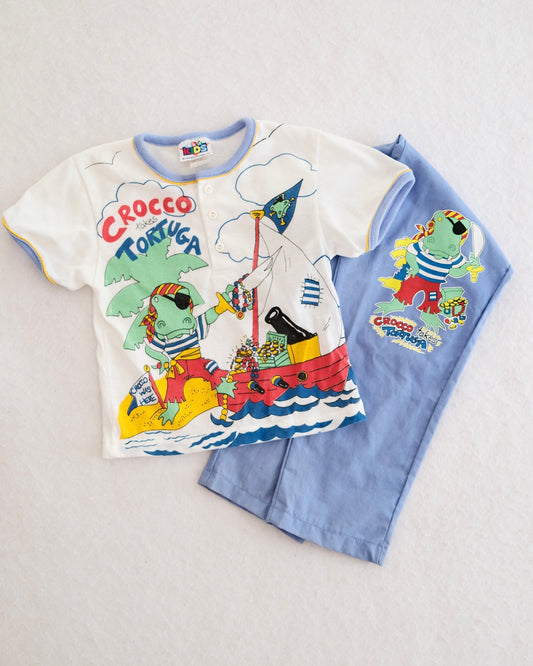 Vintage Crocco Takes Tortuga Pirate Crocodile Set: 4T