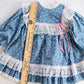 Vintage Bryan Blue Floral Lace Trim Toddler Dress: 24m