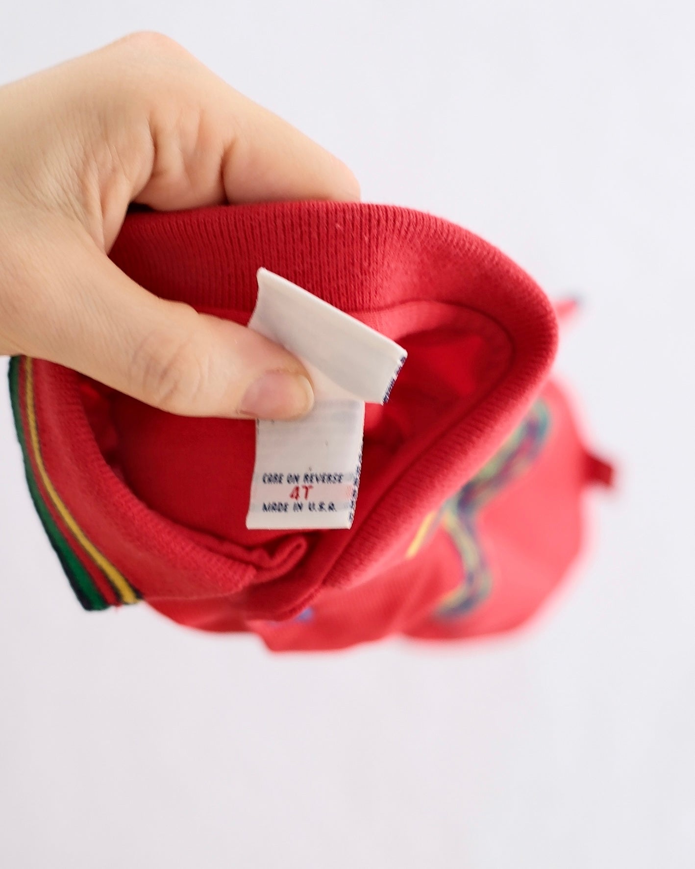 Vintage OshKosh Red Car Print Long Sleeve Toddler Polo Shirt: 4T