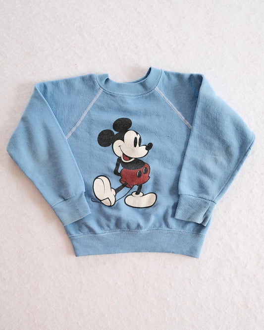 Vintage Disney Fashions Mickey Mouse Blue Kids Sweatshirt: 6y?