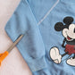 Vintage Disney Fashions Mickey Mouse Blue Kids Sweatshirt: 6y?