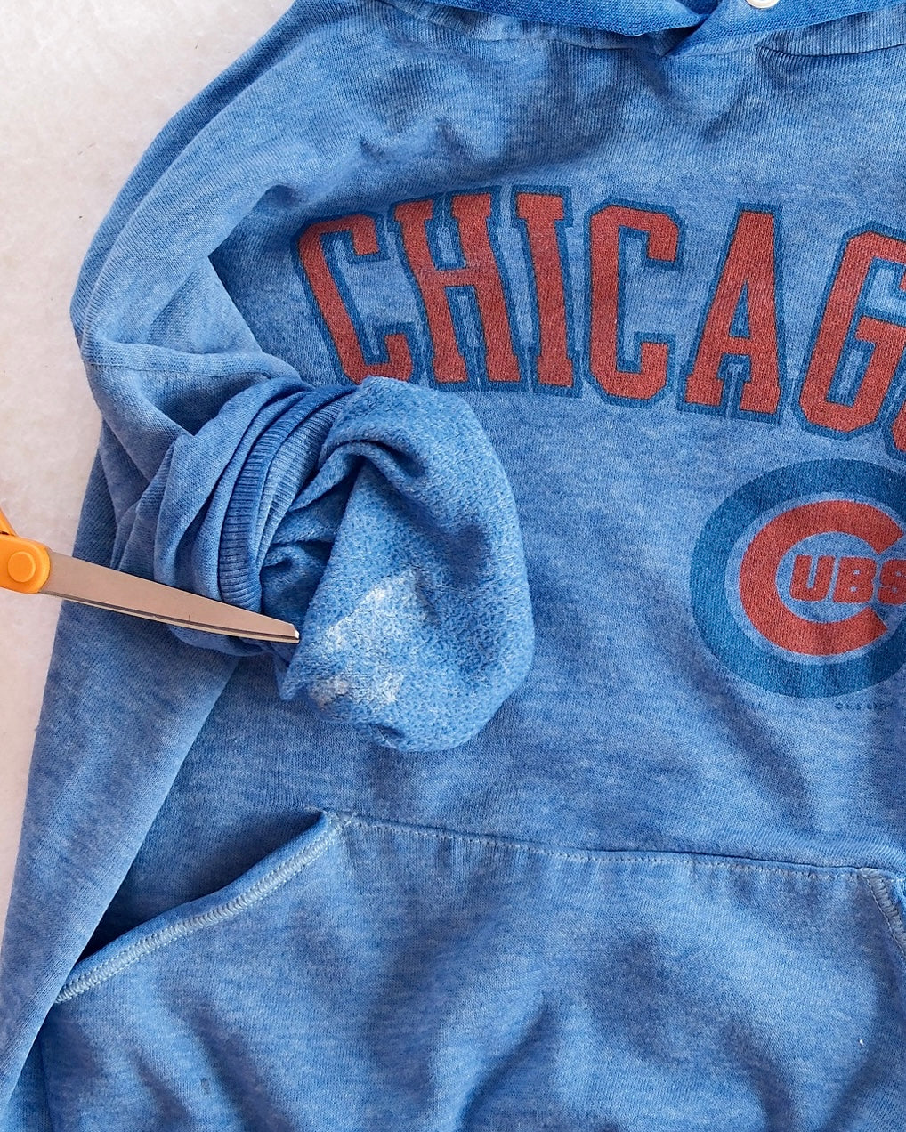 Vintage Chicago Cubs Blue Youth Hoodie: 12y?