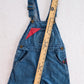 Vintage OshKosh Denim Skateboard Embossed Kids Overalls: 7y