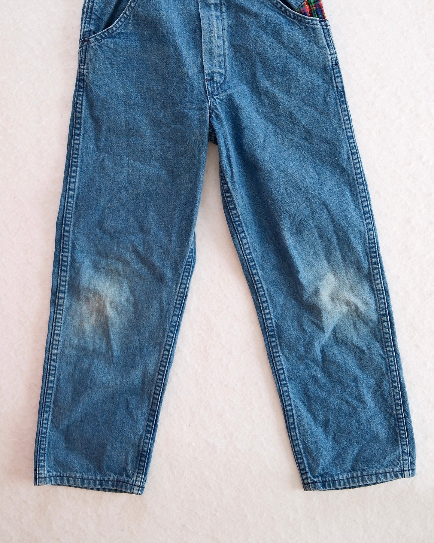 Vintage OshKosh Denim Skateboard Embossed Kids Overalls: 7y