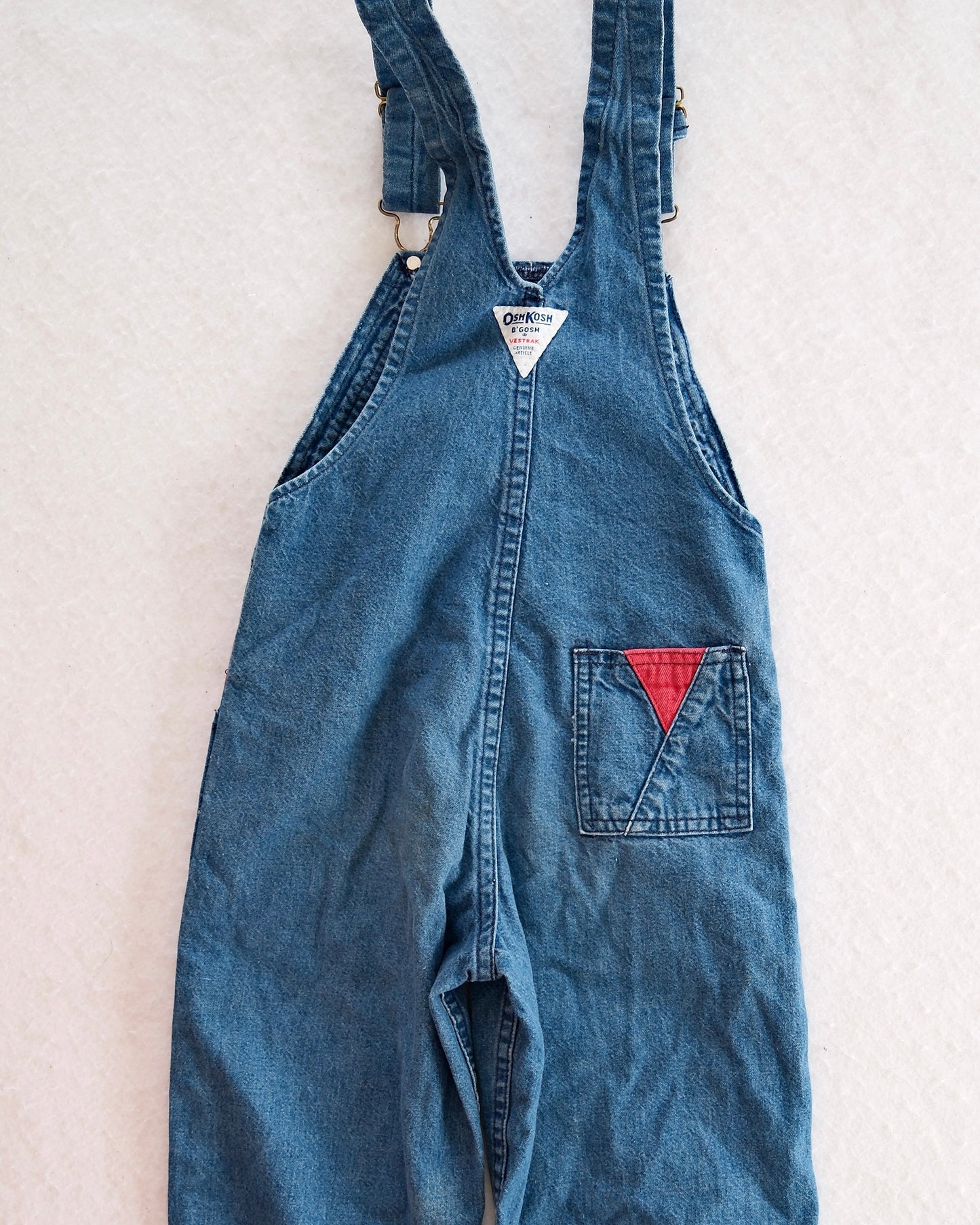 Vintage OshKosh Denim Skateboard Embossed Kids Overalls: 7y
