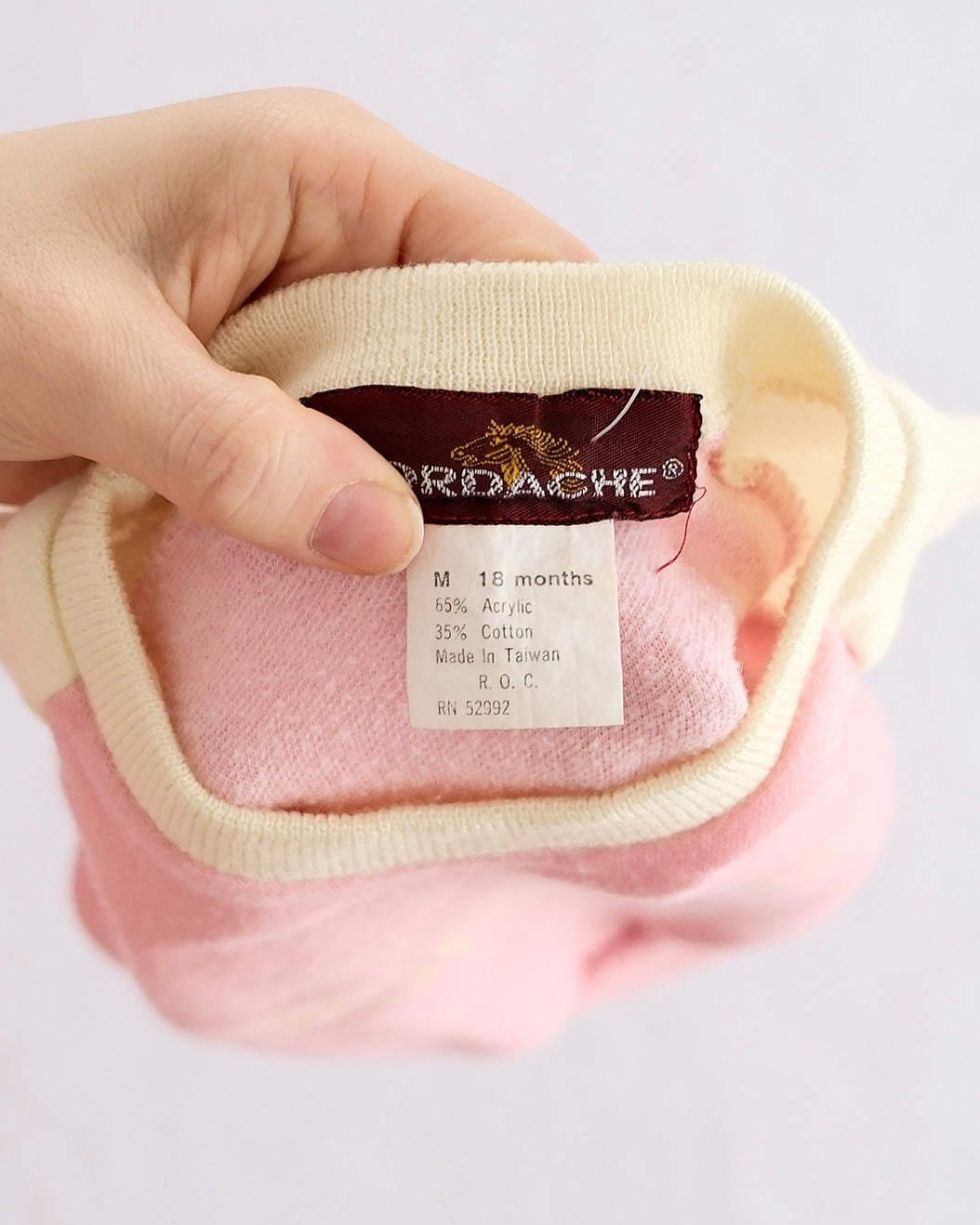 Vintage Jordache Pink Toddler Sweatshirt Set: 12/18m