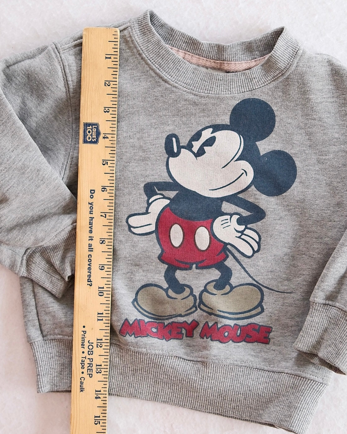 Y2K Disney Store Mickey Mouse Gray Toddler Sweatshirt: 2/3