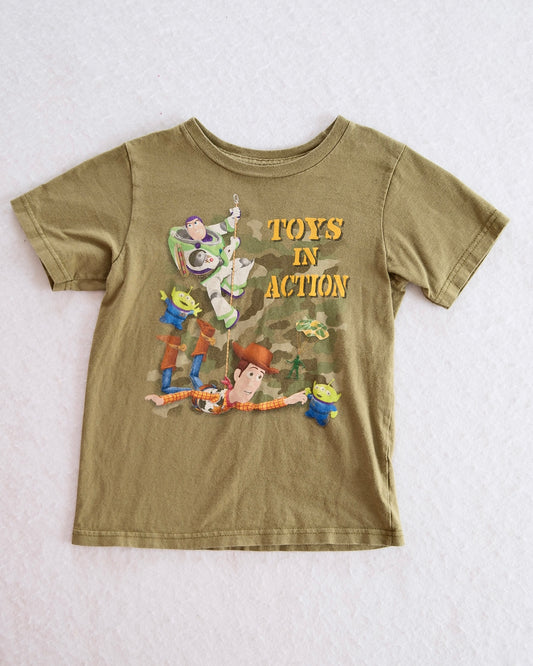 2010s Disney Store Toy Story “Toys in Action” Olive Green Kids T-Shirt: 5/6